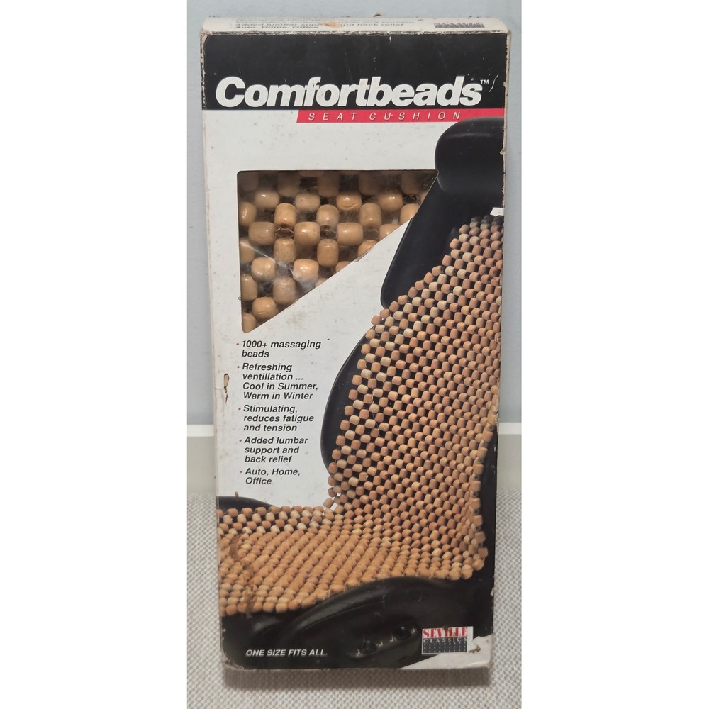Vintage Original COMFORTBEADS Seville Beaded Massage Chair Car Seat Cover - NEW!